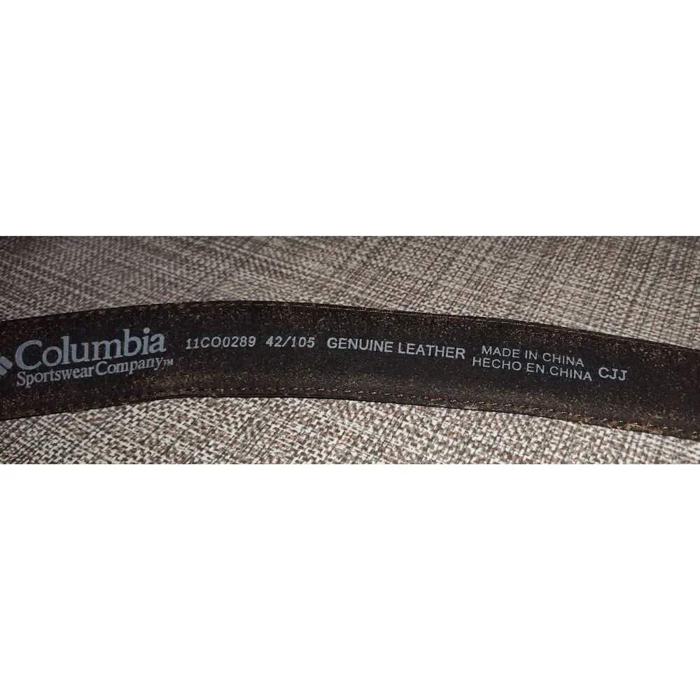 Columbia Brown genuine leather belt 12CO0289 Size 42 great quality